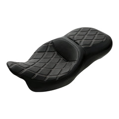 C.C. RIDER Touring Seat 2 Up Seat Driver Passenger Seat Double Roll For Harley CVO Road Glide Electra Glide Street Glide Road King, 2009-2023