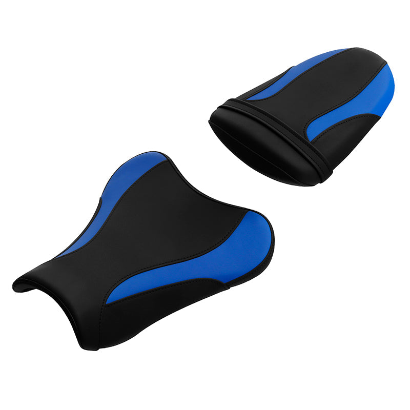 C.C. RIDER GSX-R1000 Front And Rear Seat Fit For SUZUKI GSXR1000  Black Blue pattern, 2005, 2006