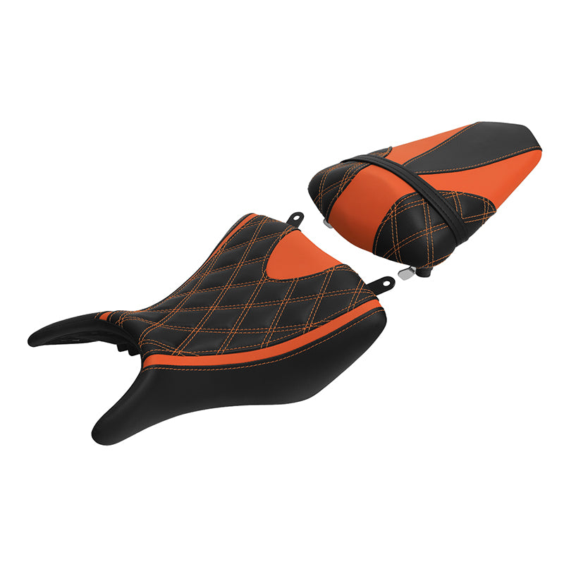 C.C. RIDER YZF R3 YZF R25 MT03 MT25 Front And Rear Seat For YAMAHA Lattice Sitiching Color Trimming, 2015-2023