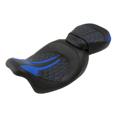 C.C. RIDER Touring Seat Two Piece 2 Up Seat Low Profile Driver Passenger Seat Custom For Street Glide Road King Road Glide, 2009-2023