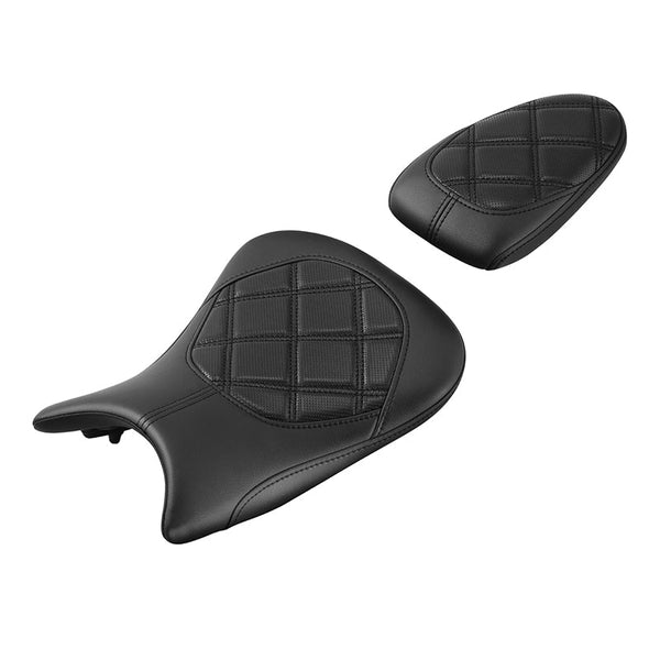 Black Rear Passenger Seat Cushion For BMW S1000RR 2009-2018 – MadHornets Vinyl – Detachable
