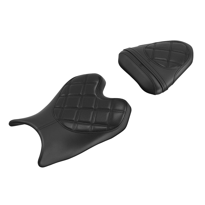 C.C. RIDER YZF R6 Front And Rear Seat For YAMAHA R6 YZFR6 Black Diamond Stitching, 2008-2016