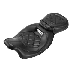 C.C. RIDER Touring Seat Two Piece 2 Up Seat Low Profile Driver Passenger Seat Octane For Road Glide Street Glide Road King, 2009-2023