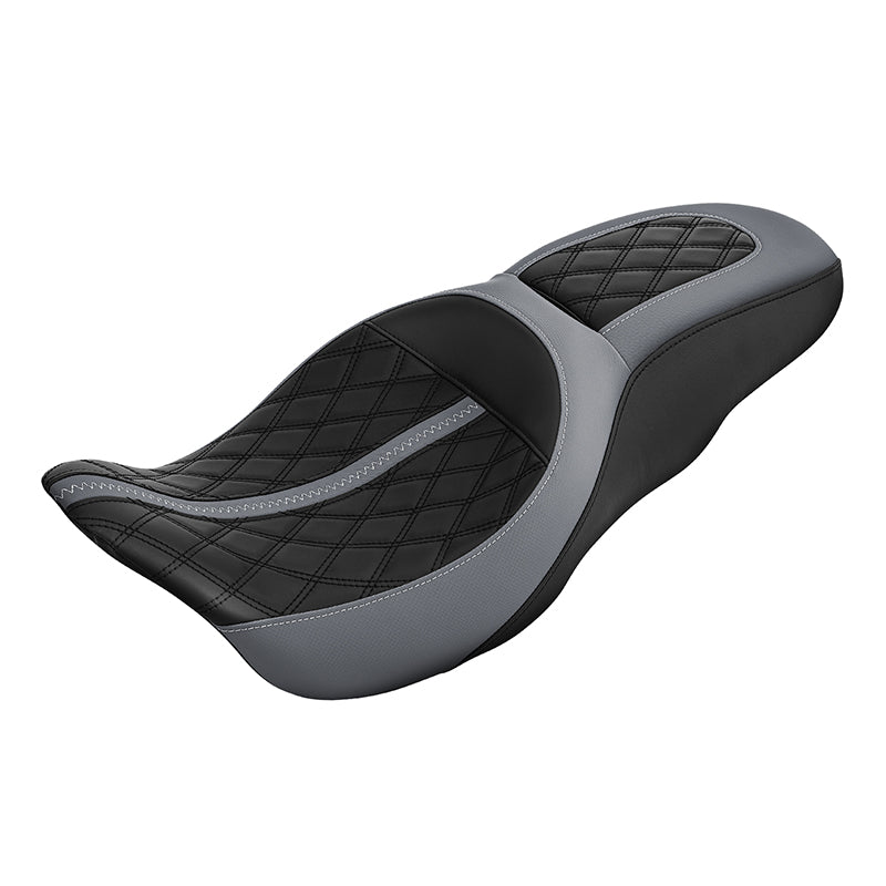 C.C. RIDER Touring Seat 2 up Seat Driver Passenger Seat For Harley Touring Street Glide Road Glide Electra Glide, 2008-2023