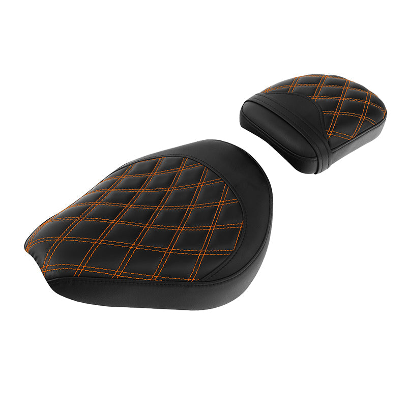 C.C. RIDER CM300 Front And Rear Seat Fit For Honda Rabel 300 CMX300 Orange Lattice, 2017-2024