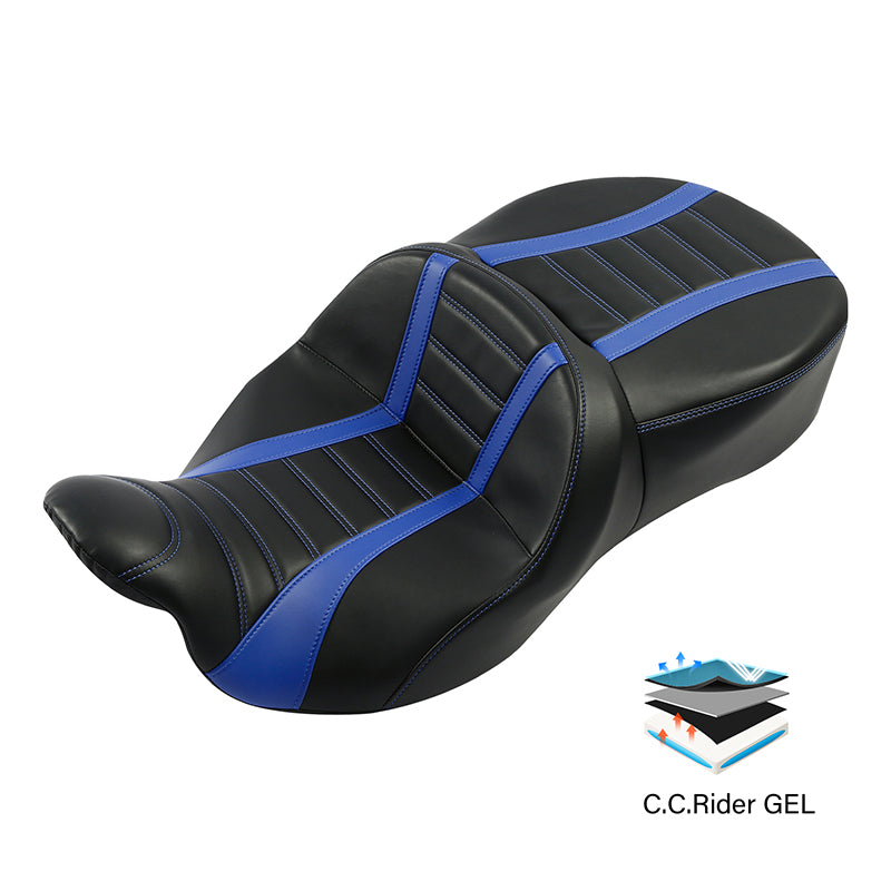 C.C. RIDER Touring Driver Passenger Seat For Harley CVO Road Glide Electra Glide Street Glide Road King, 2009-2023