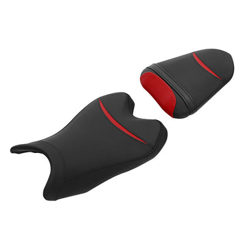 C.C. Rider Black And Red Trimming Front and Rear Seat for Yamaha YZF R6 2008-2016