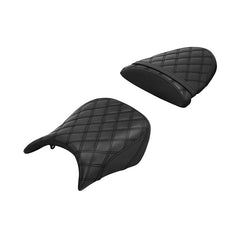 C.C. RIDER Ninja ZX6R, ZX636, ZX6RR, ZX600 Front And Rear Seat For Kawasaki Black Diamond Stitch, 2005-2006