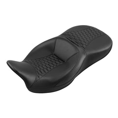 C.C. RIDER Touring Seat 2 Up Seat Driver Passenger Seat Homeycomb For Harley CVO Road Glide Electra Glide Street Glide Road King, 2009-2023