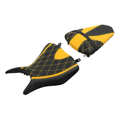 C.C. RIDER YZF R3 YZF R25 MT03 MT25 Front And Rear Seat For YAMAHA Lattice Sitiching Color Trimming, 2015-2023