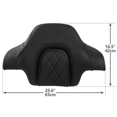 C.C. RIDER Touring Seat Driver Passenger Seat With Backrest For Harley CVO Road Glide Electra Glide Street Glide Road King, Black, 2014-2023