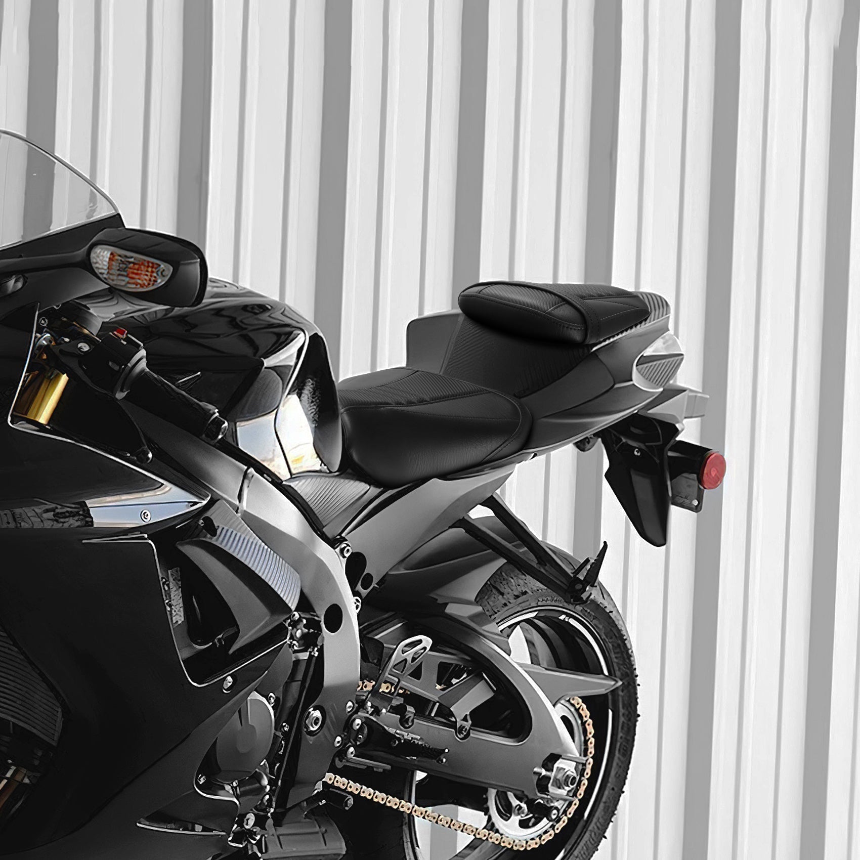 C.C. RIDER GSX-R750 GSX-R600 Front And Rear Seat For SUZUKI GSXR750 GSXR600 Black Carbon Fiber, 2011-2025