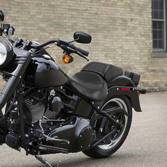C.C. RIDER Softail Seat Two Piece 2 Up Seat Low Profile Driver Solo Seat Passenger Seat For Harley Fat Boy Cross Bones Softail, 2006-2017