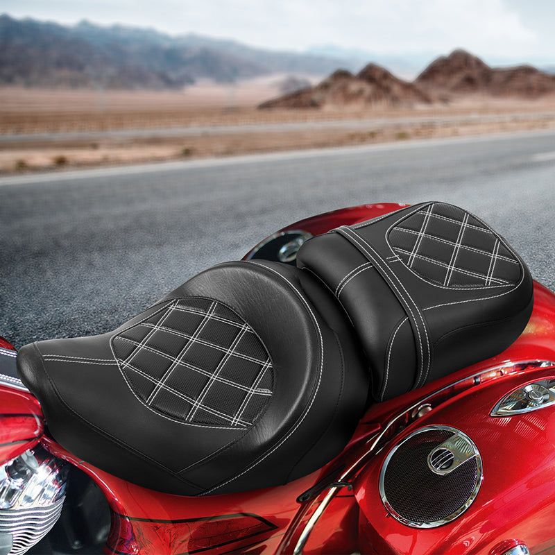 C.C. RIDER Indian Seat 2 Piece 2 Up Seat For Indian Chieftain Dark Horse Chieftain Limited Chieftain Elite Springfield, 2014-2025