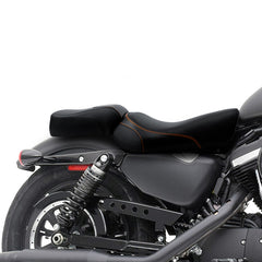 C.C.RIDER Sportster Two Piece Two Up Orange Stitching Seat For XL883N Models, 2016-2023
