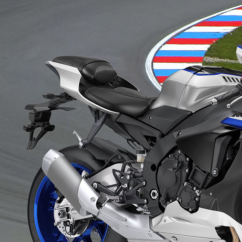 C.C. RIDER YZF R1 Front And Rear Seat For YAMAHA YZFR1 Black Carbon Fiber Stitching, 2015-2024