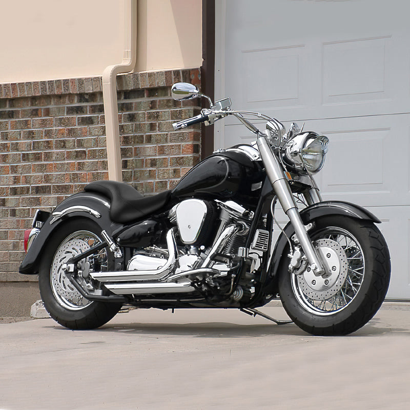 C.C. RIDER 1600/1700 Roadstar Midnight/Silverado Driver Passenger Seat Black Color For YAMAHA, 2009-2014