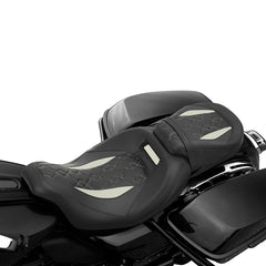 Gel Seat C.C. RIDER Touring Seat Low Profile Driver Passenger Seat For Road King Road Glide Street Glide, 2009-2023