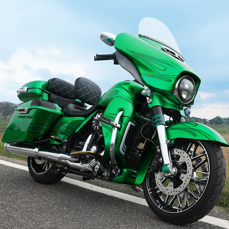 HR3 Flake Candy Green Complete Body Fairing Kit For Harley CVO Street Glide FLHXSE 14-23