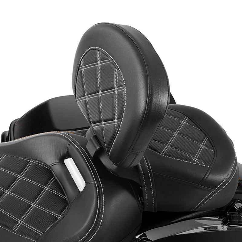 C.C. RIDER Rider Backrest Driver Backrest Pad For Harley Touring CVO Electra Glide Road King Street Glide Road Glide, 2009-2023