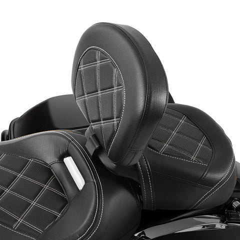 C.C. RIDER Rider Backrest Driver Backrest Pad For Harley Touring CVO Electra Glide Road King Street Glide Road Glide, 2009-2023