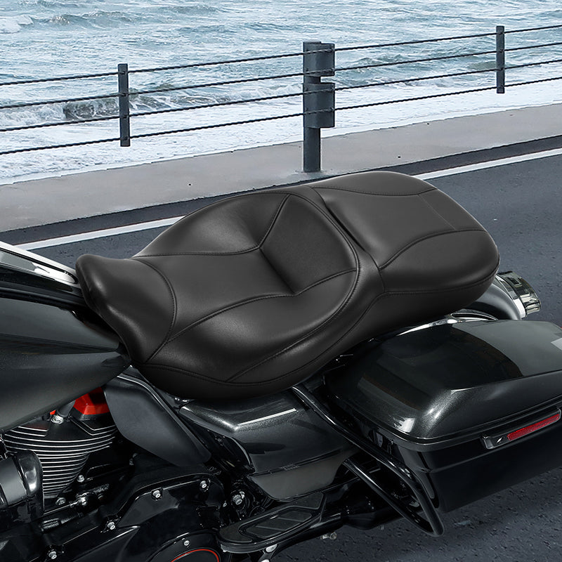 C.C. RIDER Touring Seat 2 Up Seat Driver Passenger Seat For Harley CVO Road Glide Electra Glide Street Glide Road King, 2009-2023