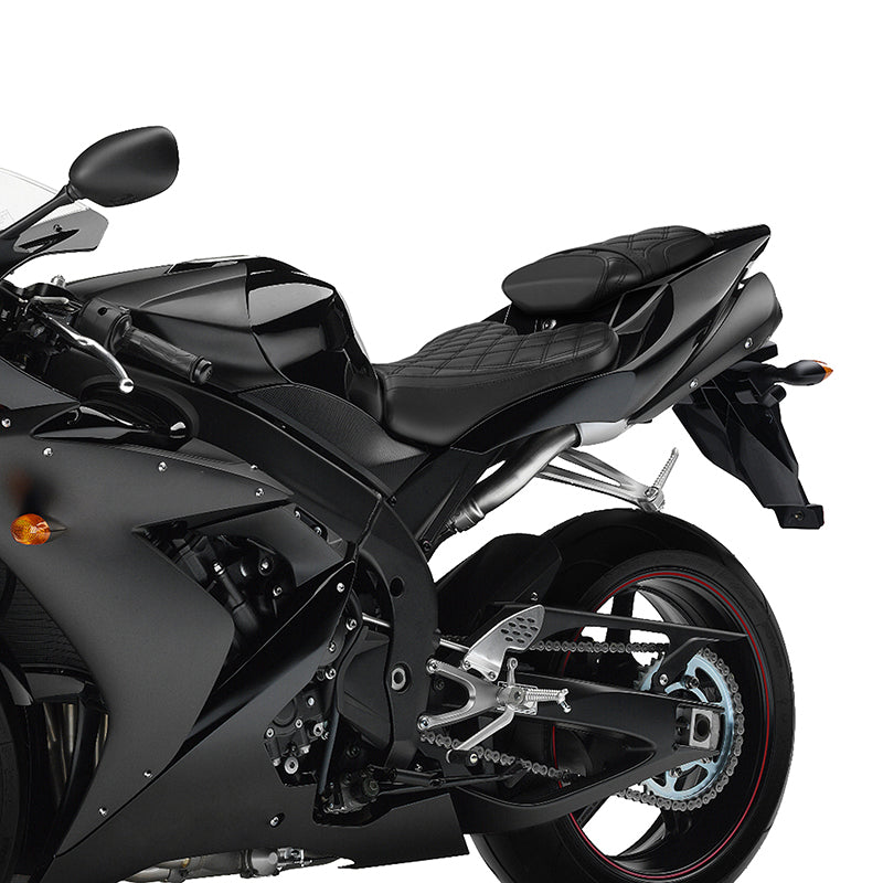 C.C. RIDER YZF R1 Front And Rear Seat For YAMAHA YZFR1 Black Lattice, 2004-2006