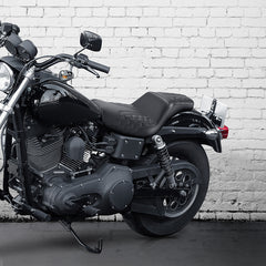 C.C. RIDER Dyna Step Up Seat 2 Up Seat Black Honeycomb Stitching For Dyna Wide Glide Super Glide, 1996-2003