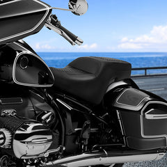 C.C. Rider BMW R18B R18 Transcontinental One Piece Seat Rider Passenger Seat Pillion Cushion Honeycomb Stitching, 2020-2024