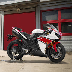 C.C. RIDER YZF R1 Front And Rear Seat For YAMAHA YZFR1 Black Carbon Fiber Stitching, 2009-2014