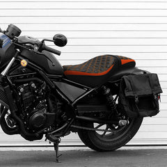 C.C. RIDER Honda Rebel 300 CMX300 Front And Rear Seat Orange Circle Stitiching, 2017-2024