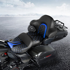 C.C. RIDER King Passenger Backrest King Touring Pack Trunk Backrest For Touring Road Glide Electra Glide Street Glide Road King, 2014-2025