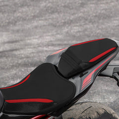 C.C. RIDER Z900 Front And Rear Seat Fit For Kawasaki Z900 Carbon Fiber Red and Black, 2017-2024