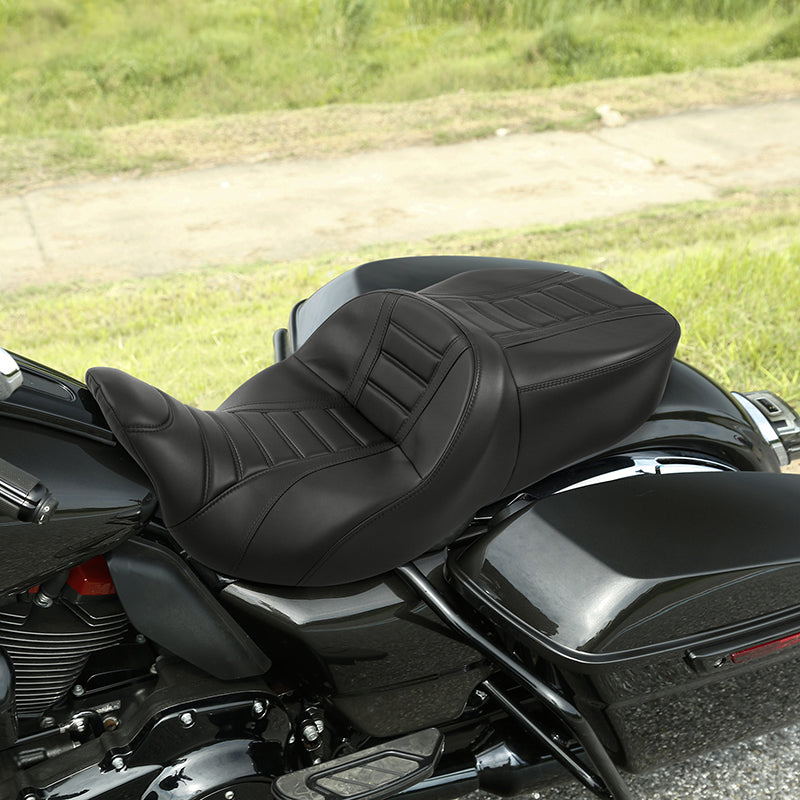 C.C. RIDER Touring Driver Passenger Seat  For Harley CVO Road Glide Electra Glide Street Glide Road King, 2009-2023
