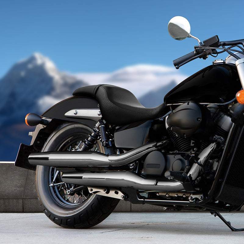 C.C. Rider Black OEM One Piece Seat for Honda Shadow Spirit (VT750C2) 2007-2015 & Shadow Phantom (VT750C2B) 2009-2024