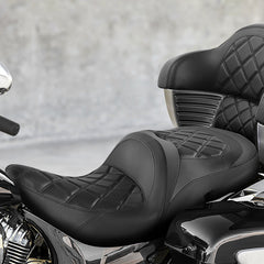 C.C.RIDER Indian Chieftain 2 Up Seat Touring Motorcycle Seat Diamond Stitching, 2014-2025