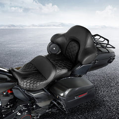 C.C. RIDER King Passenger Backrest King Touring Pack Trunk Backrest For Touring Road Glide Electra Glide Street Glide Road King, 2014-2025
