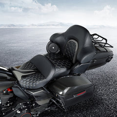 C.C. RIDER King Passenger Backrest King Touring Pack Trunk Backrest For Touring Road Glide Electra Glide Street Glide Road King, 2014-2025