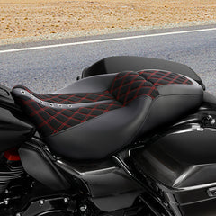 C.C. RIDER Touring Seat 2 up Seat Driver Passenger Seat Custom Motorcycle Seat For Harley Touring Electra Glide Street Glide Road Glide, 2008-2023