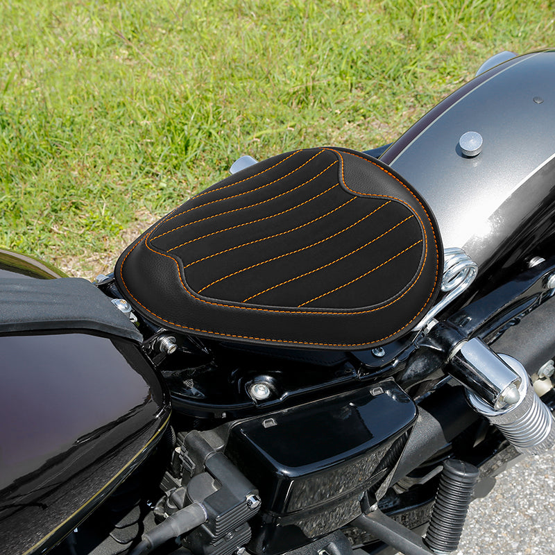 C.C.Rider Dyna Solo Spring Seat Chopper Style Motorcycle Seat For FXDWG Dyna / FXD Models Switchback Super Glide, 2007-2017