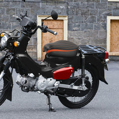 C.C. RIDER Honda Cross Cub Solo Seat Orange Trmming Fit For Honda C110XN C110XM C110XL C110XJ 2018-2025