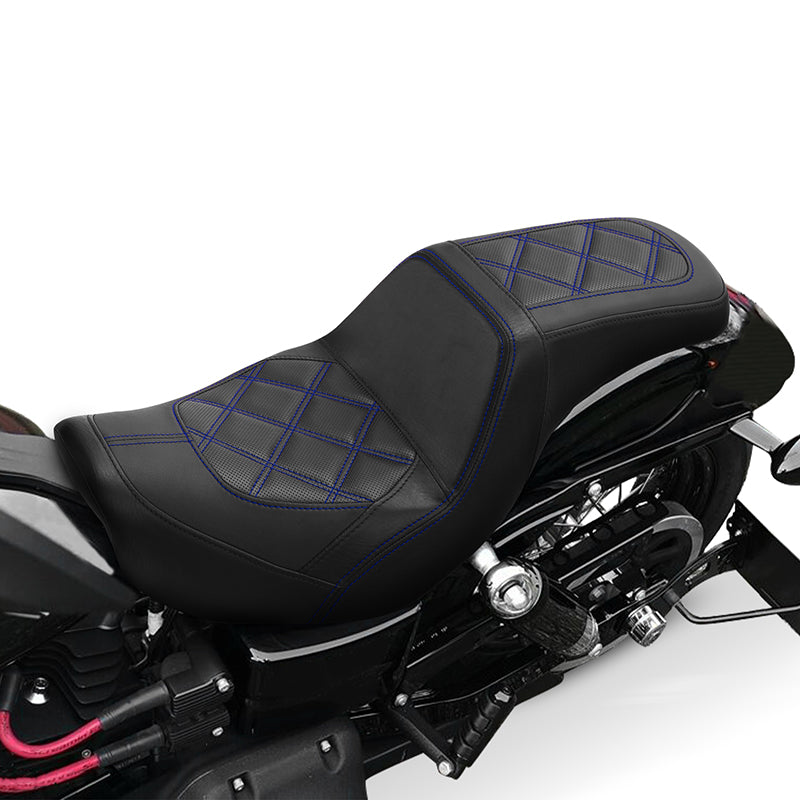 C.C. RIDER Dyna Step Up Seat 2 up Seat Diamond Stitching For Dyna FXD/FXDWG Low Rider Fat Bob, 2006-2017