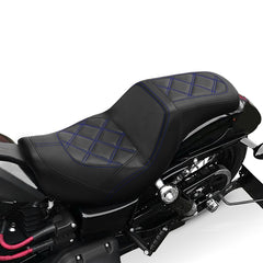 C.C. RIDER Dyna Step Up Seat 2 up Seat Diamond Stitching For Dyna FXD/FXDWG Low Rider Fat Bob, 2006-2017