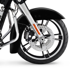 Custom Chrome Gloss Black Front Fender Fit For Harley Street Glide Road Glide '14-'24