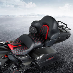 C.C. RIDER King Passenger Backrest King Touring Pack Trunk Backrest For Touring Road Glide Electra Glide Street Glide Road King, 2014-2025