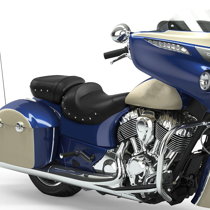 C.C. RIDER Indian Seat 2 Piece 2 Up Seat With Backrest For Indian Chieftain Dark Horse Chieftain Limited Chieftain Elite Springfield, 2014-2025
