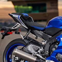 C.C. RIDER YZF R6 Front And Rear Seat Blue Circle Stitiching For YAMAHA YZFR6, 2017-2022