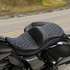 C.C. RIDER Touring Seat Driver Passenger Seat 2 Up Seat For FL Touring Road King Electra Glide Road Glide, White, 2009-2024