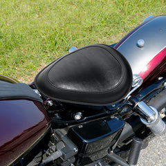 C.C. Rider Alcantara Solo Spring Seat for Harley Dyna Super Glide/Wide Glide 2007-2017 (Black Stitching)