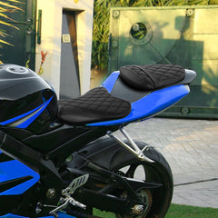 C.C. RIDER GSX-R1000 Front And Rear Seat Fit For SUZUKI GSXR1000 with Black Diamond Design, 2005, 2006